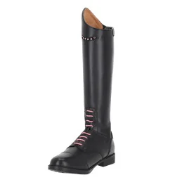 Bottes Équitation Enfant Lucky Start | Strass & Lacets Roses | MCM