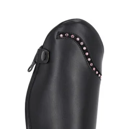 Bottes Équitation Enfant Lucky Start | Strass & Lacets Roses | MCM
