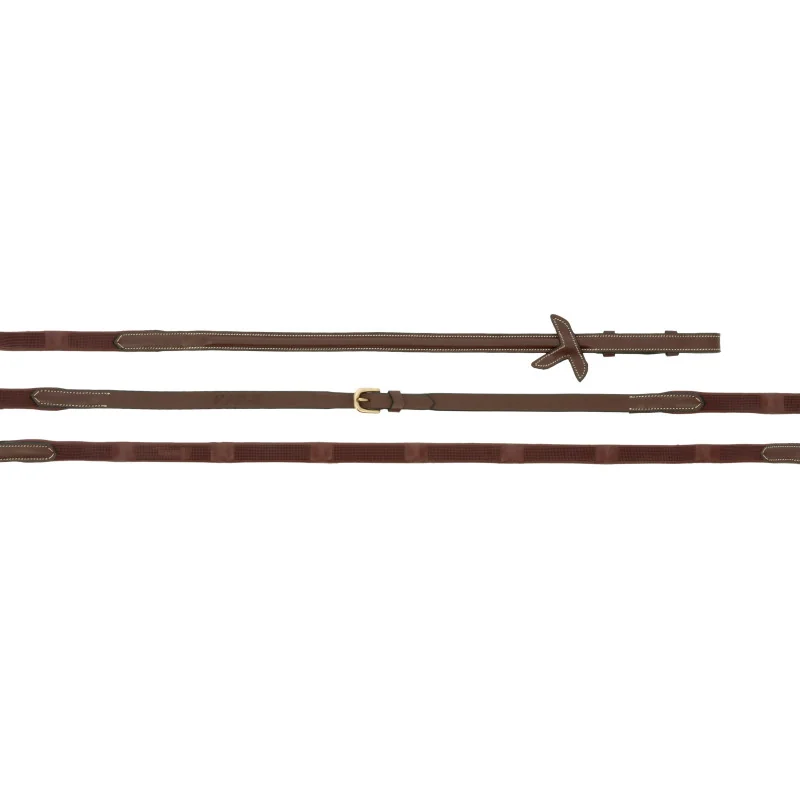Rênes Caoutchouc 13 mm KAR-E Karim | Cuir Buffle & Arrêtoirs K | MCM