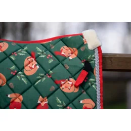 Tapis de Selle de Noël Xmas HKM | Pad de garrot & Velcro | MCM