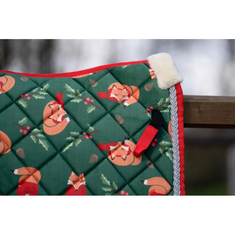 Tapis de Selle de Noël Xmas HKM | Pad de garrot & Velcro | MCM
