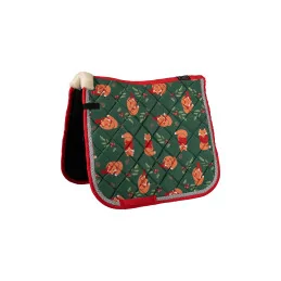 Tapis de Selle de Noël Xmas HKM | Pad de garrot & Velcro | MCM