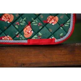 Tapis de Selle de Noël Xmas HKM | Pad de garrot & Velcro | MCM