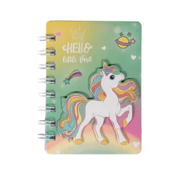 Carnet Licorne 3D HKM | Cahier à Spirales Grand Format | MCM