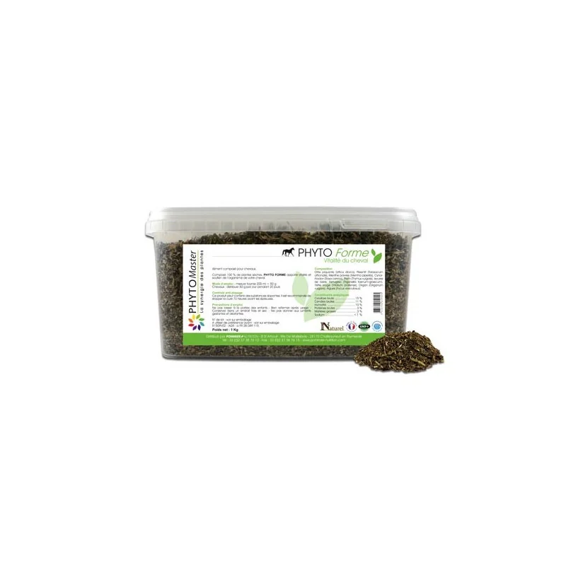 Phyto FORME (vitalité et soutien de l'organisme) complément alimentaire cheval