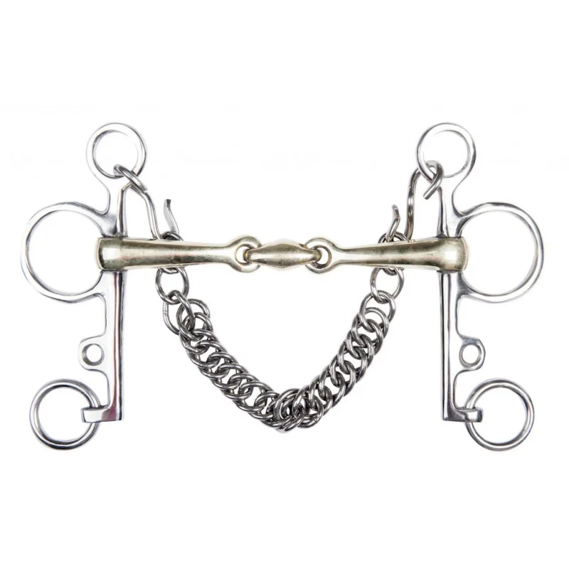 MORS PELHAM DOUBLE BRISURE MAILLECHORT HKM